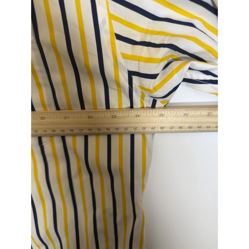 Tommy Hilfiger Shirt Size L Striped Blue Yellow Mens Vintage 90's Button Front - Picture 5 of 7